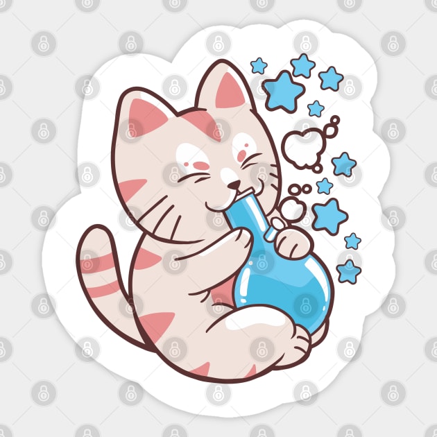 Cat Anti Depressant Sticker by ArtRoute02